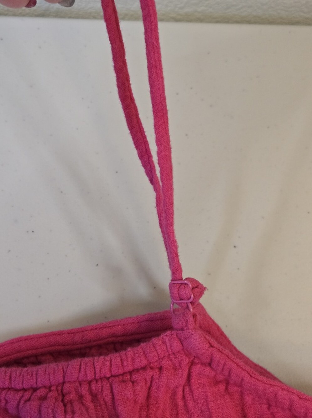 H&M Bundle of 2 Cropped Cotton Gauze Tank Tops in Fuchsia and Yellow Size XL - Picture 8 of 11